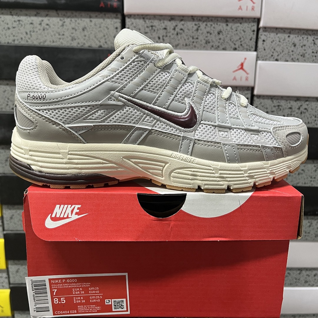 Nike P-6000 College Grey Burgundy Crush