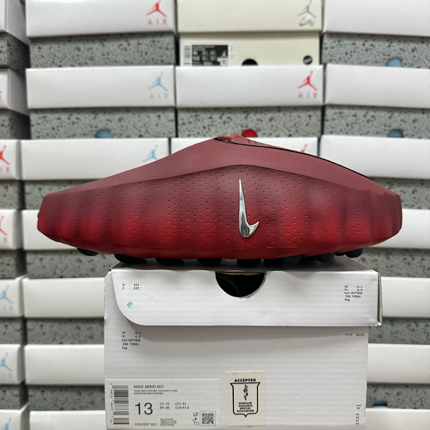 Nike Mind 001 Slide Team Red University - Image 10