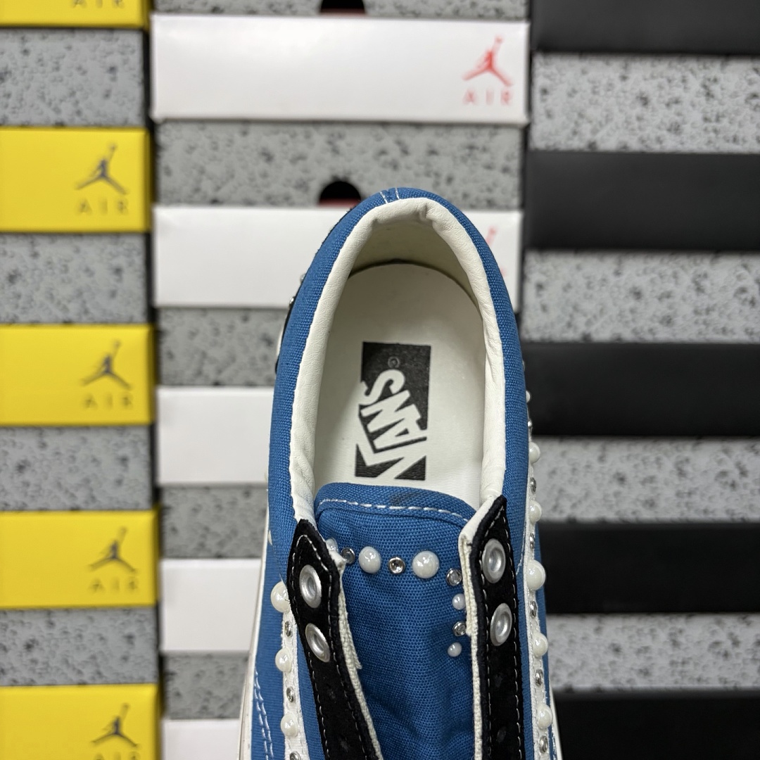 Vans LX Old Skool 36 Pearlized Pack Black Navy VN000E8VYA6 Bead Stud - Image 5