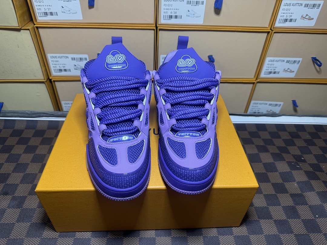 Louis Vuitton LV Skate Purple Sneakers - Image 9