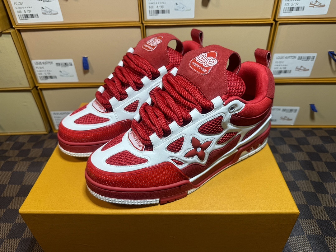 Louis Vuitton LV Skate Red Sports Shoes - Image 8
