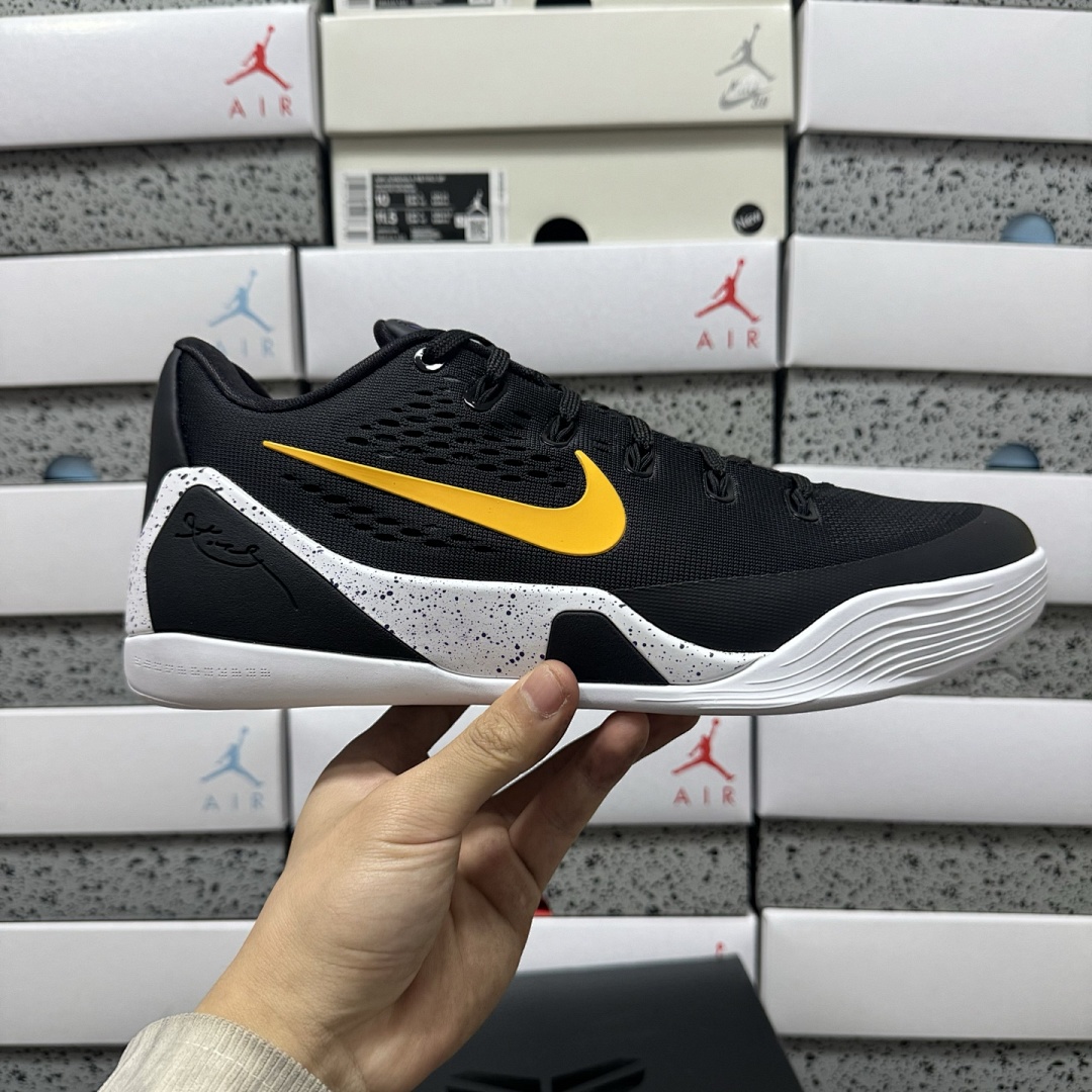 Nike Kobe 9 EM Low Protro TB Black University Gold ZK9 - Image 8