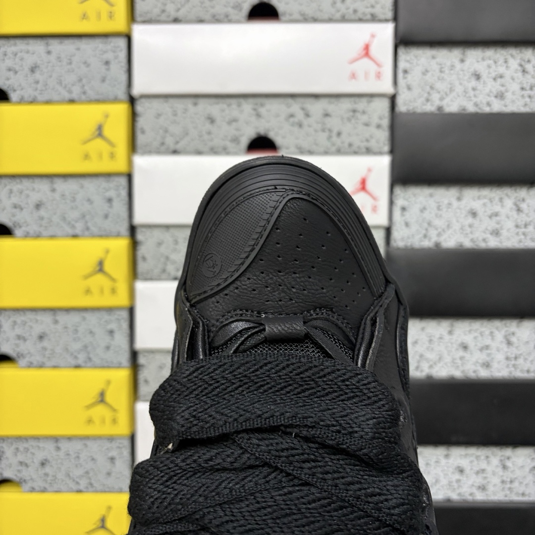 Lanvin Leather Curb Triple Black Full Suede DRAG‑P25 - Image 3