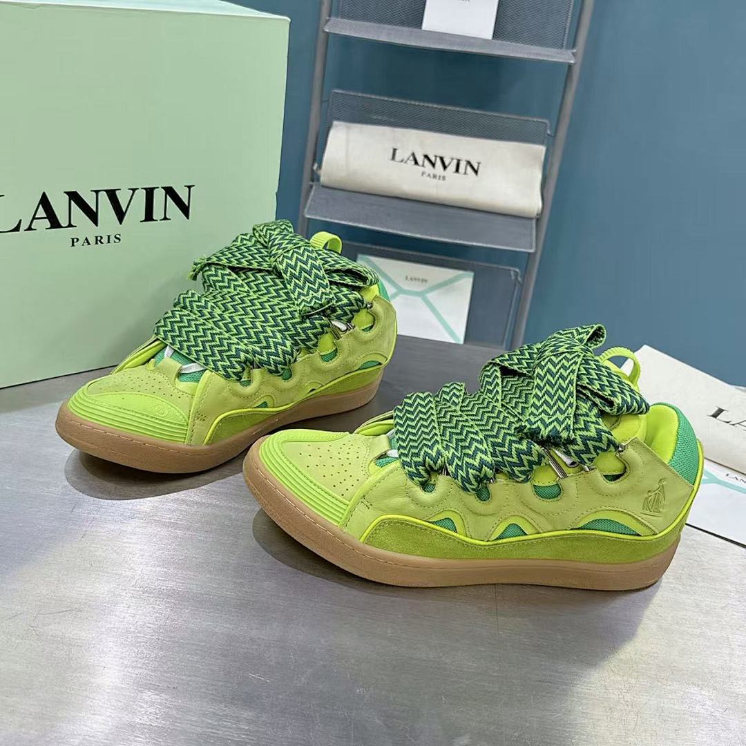 Lanvin FoShan Batch Lanvin Leather Curb Sneakers Three Generations - Image 2