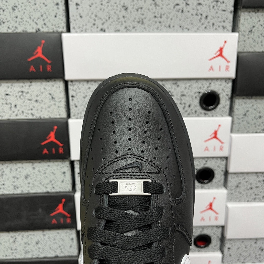 Nike Air Force 1 Low Supreme Black White Sup - Image 12