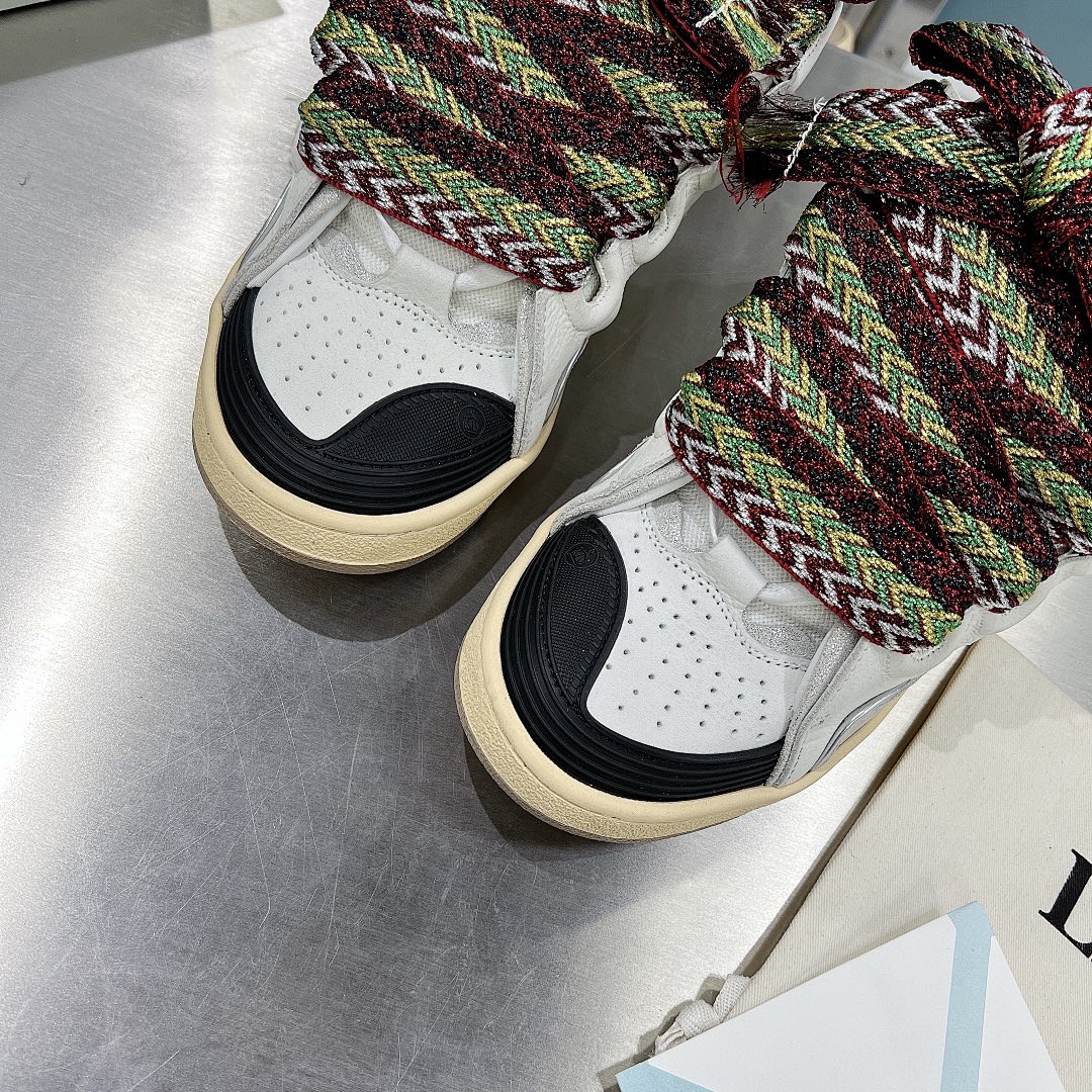 Lanvin FoShan Batch Lanvin Leather Curb Sneakers Three Generations - Image 102