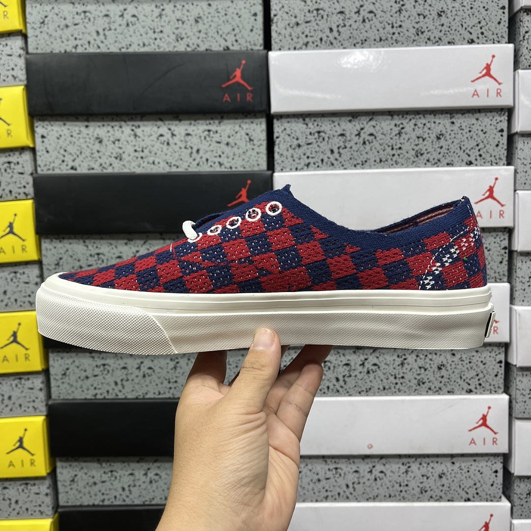 Vans LX Authentic 44 EK Punk Check Red Blue V - Image 8