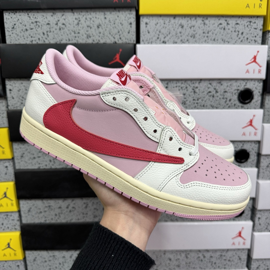 Nike Jordan 1 Retro Low OG SP Travis Scott Shy (Pink) - Image 4