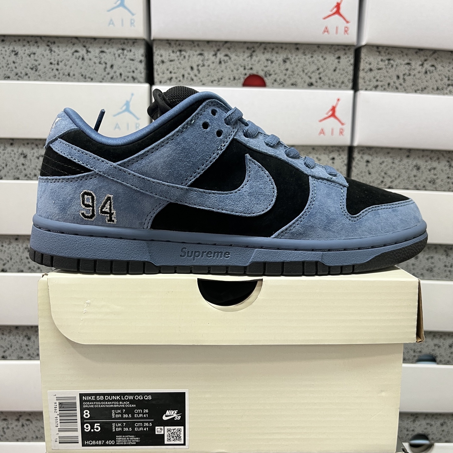 Nike SB Dunk Low Supreme 94 Ocean Fog Collab (Blue Black) - Image 10