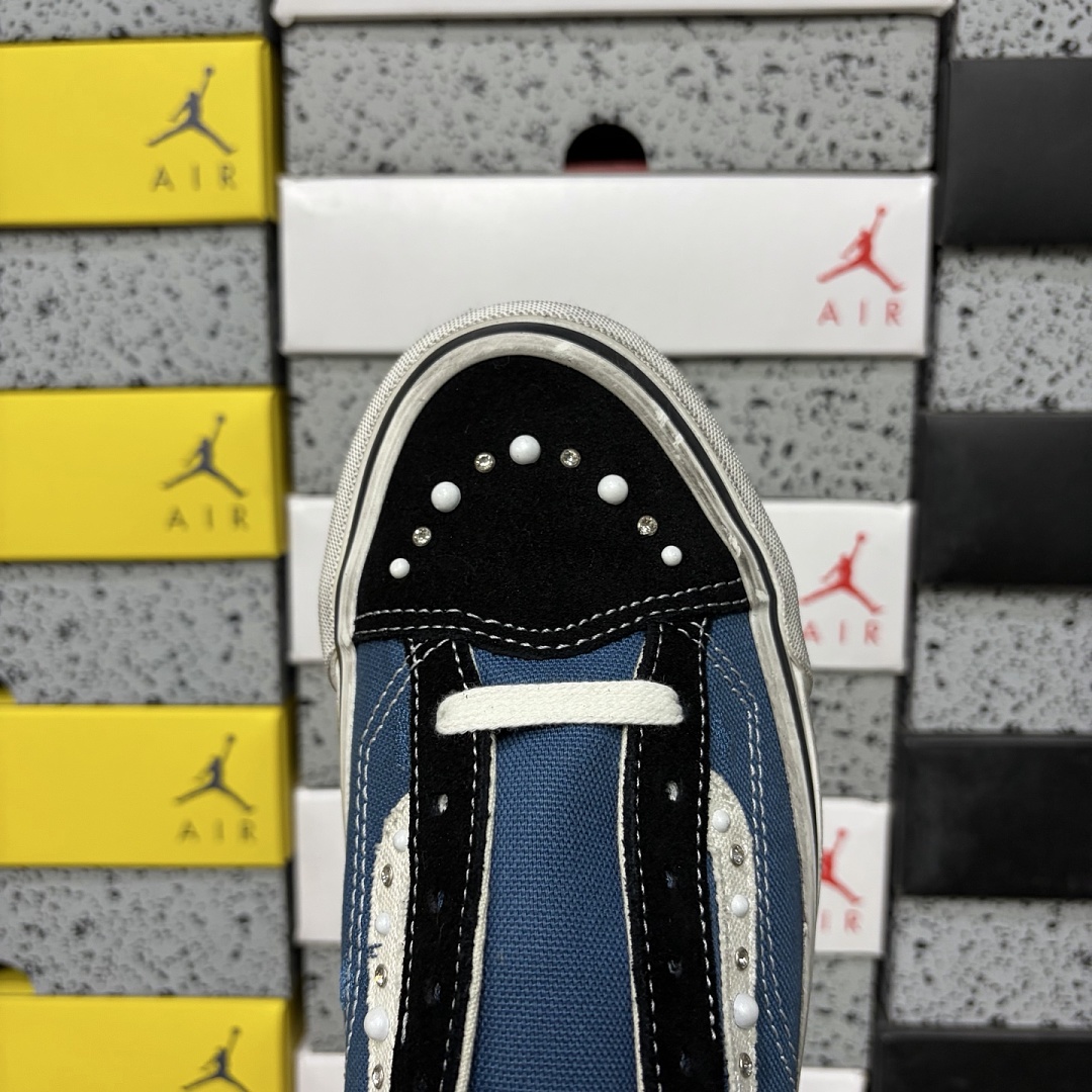 Vans LX Old Skool 36 Pearlized Pack Black Navy VN000E8VYA6 Bead Stud - Image 5