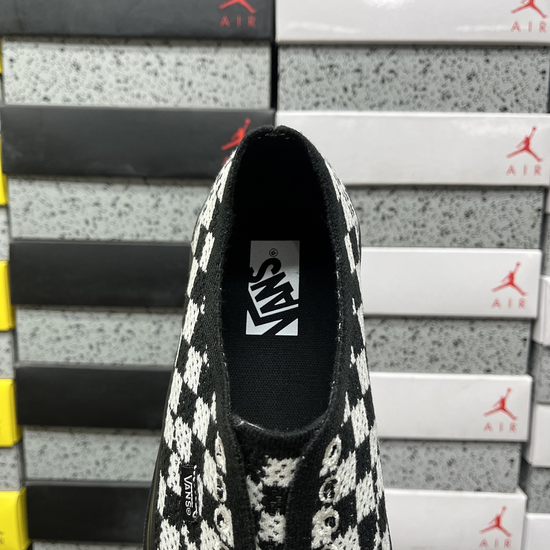 Vans LX Authentic 44 EK Punk Check Black Marshmallow V - Image 3