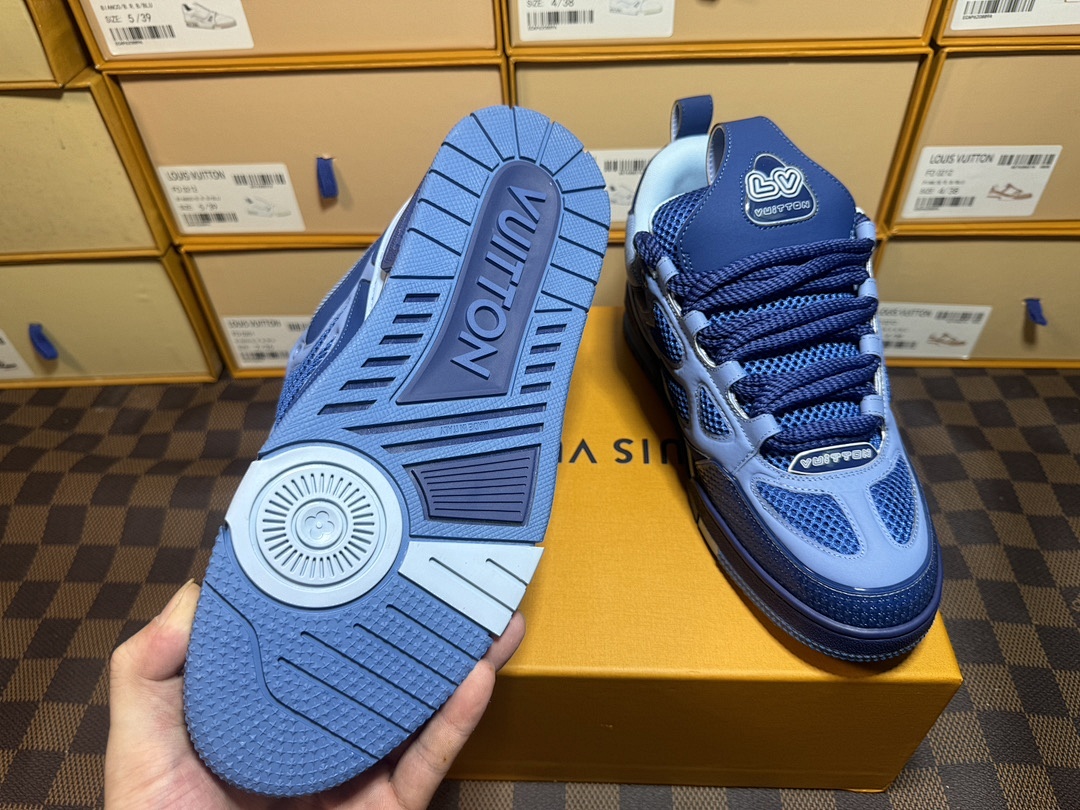 Louis Vuitton LV Skate Blue Sneakers - Image 2