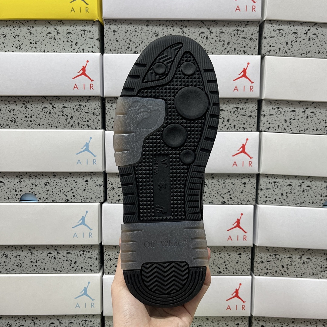 Off-White Out Of Office OOO Low Tops (Black White) - Image 5