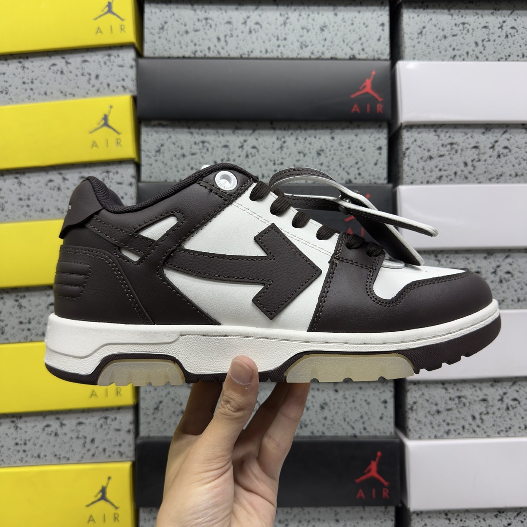 Off-White Out Of Office OOO Low Tops (Chocolate White) - Image 7