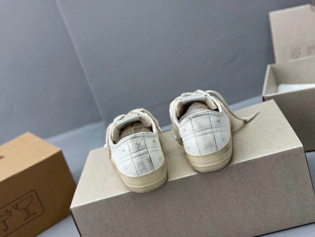 Golden Goose Deluxe Brand White Leather Pink Star - Image 6