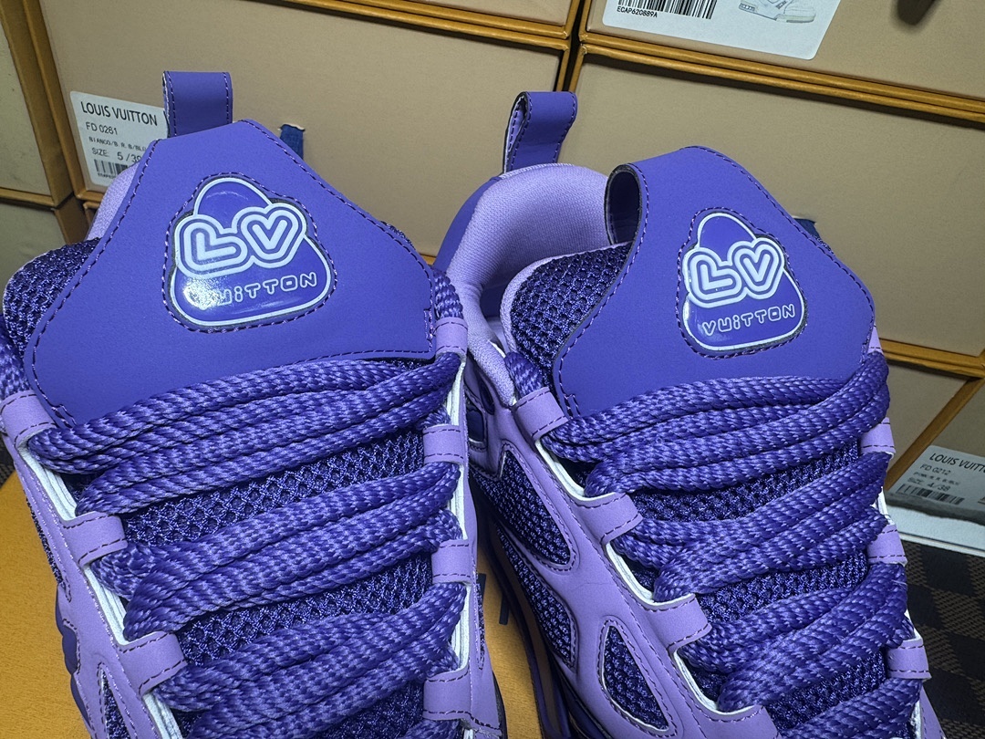 Louis Vuitton LV Skate Purple Sneakers - Image 3