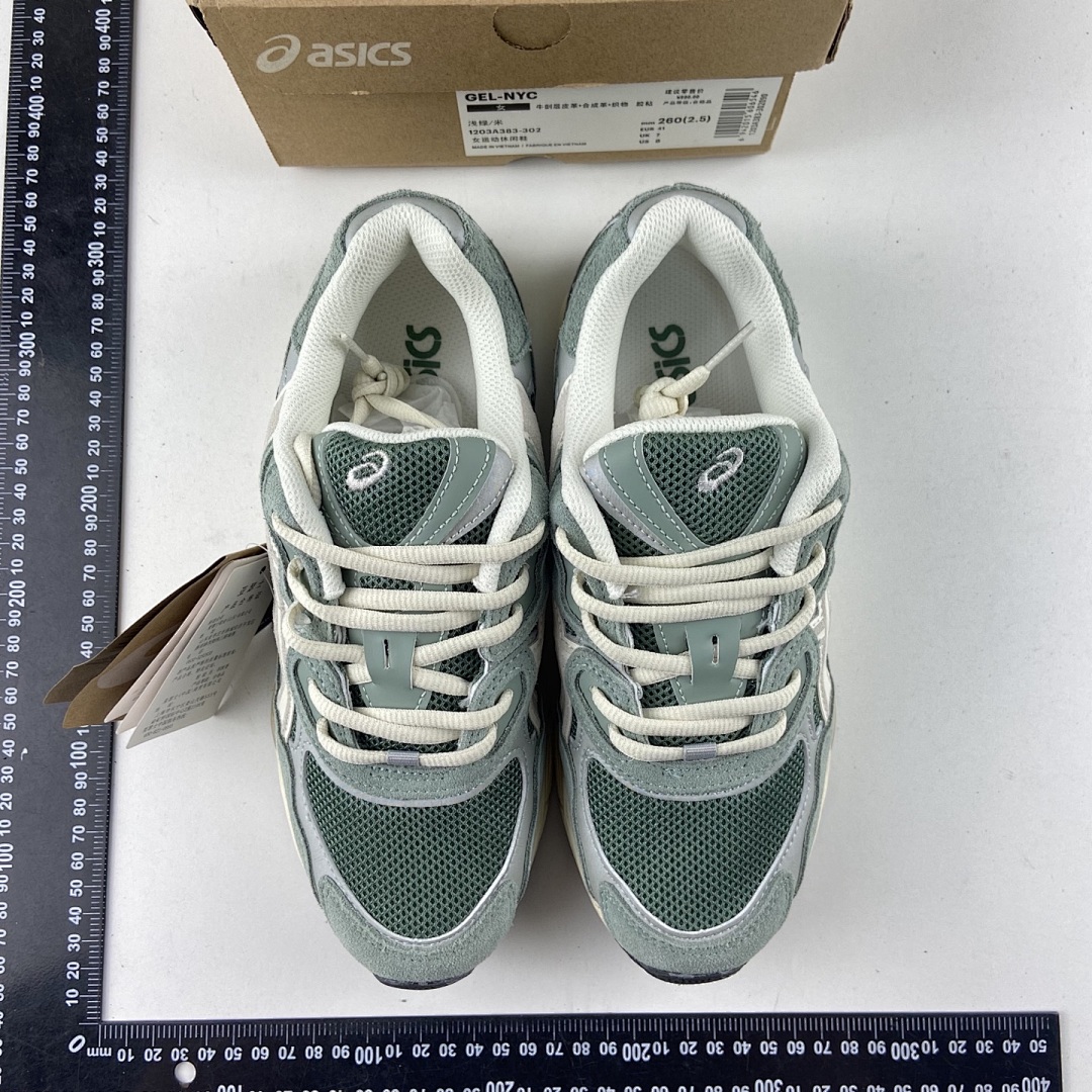 ASICS Gel-NYC Ivy Smoke Grey NYC (Light Green Cream) - Image 8