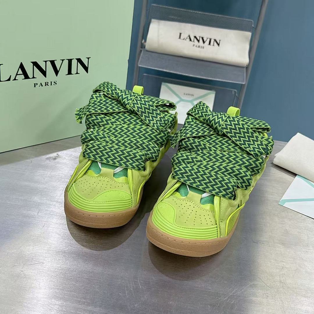Lanvin FoShan Batch Lanvin Leather Curb Sneakers Three Generations - Image 7