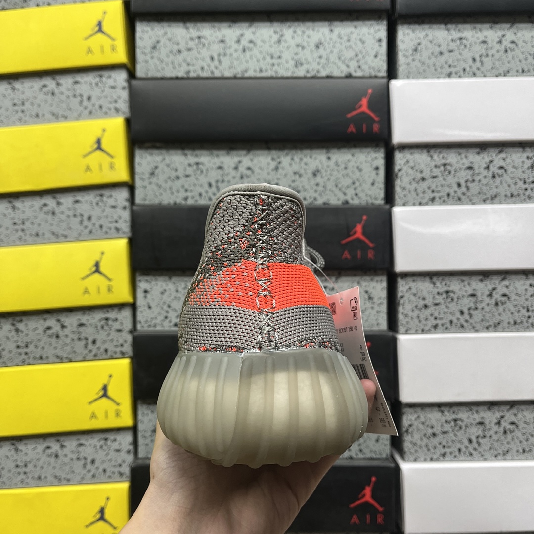 Adidas Yeezy Boost 350 V2 Grey Orange Starry - Image 9