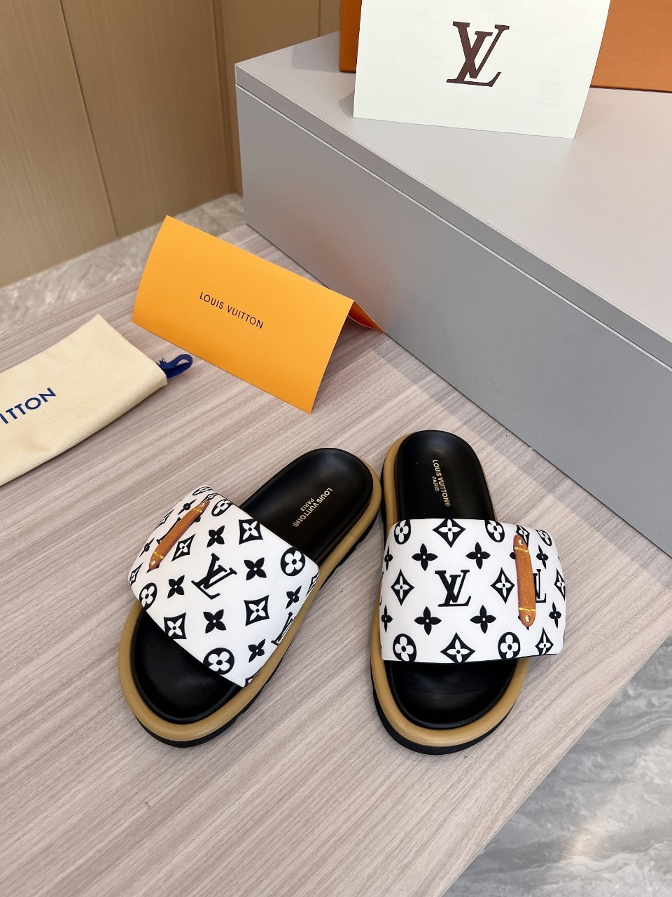 Louis Vuitton Velcro Slippers - Image 7
