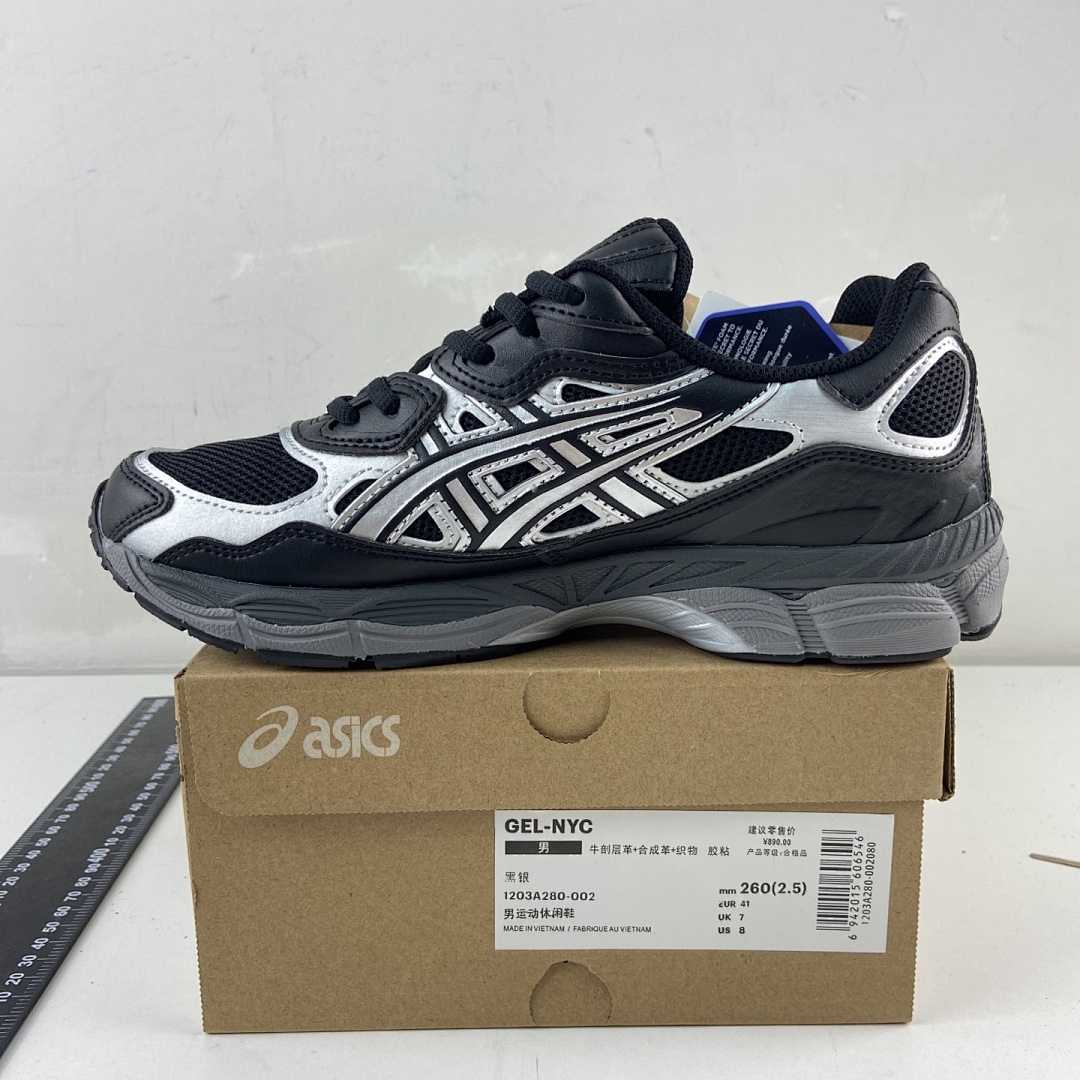 ASICS Gel-NYC Black Graphite Grey NYC (Silver) - Image 3