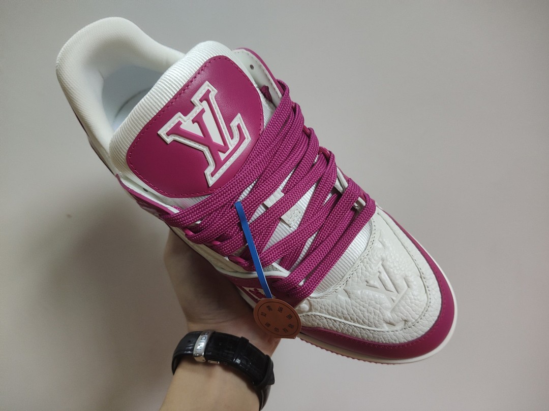Louis Vuitton LV Trainer White Fuchsia - Image 9
