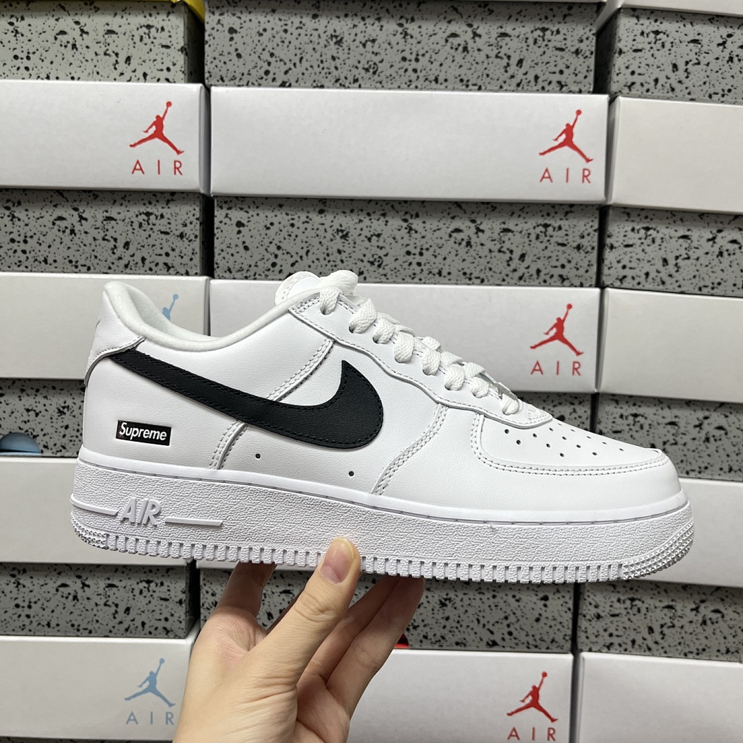 Nike Air Force 1 Low Supreme (White Black) - Image 7