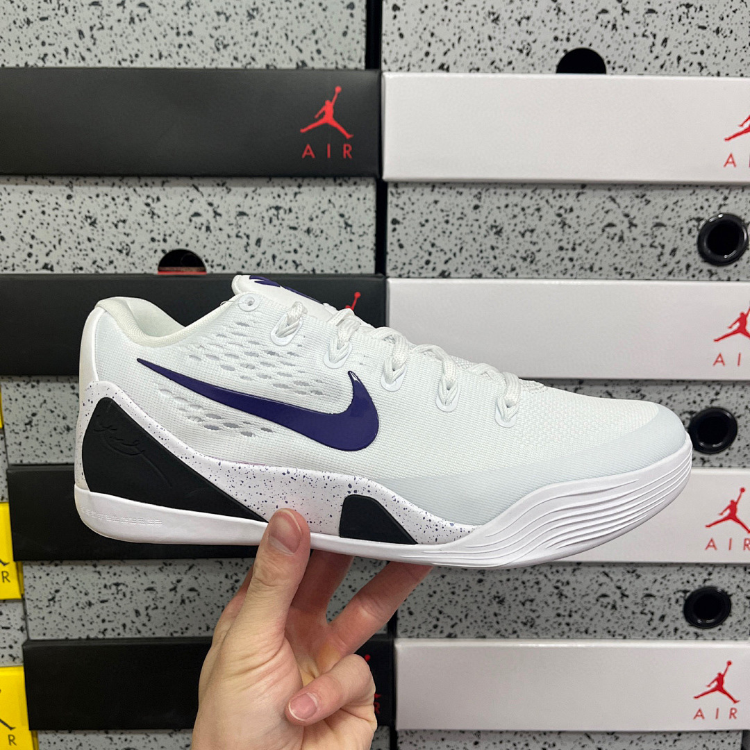 Nike Kobe 9 Elite Low EM Protro White Court Purple ZK9 - Image 10