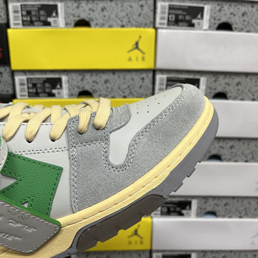 Off-White Out Of Office OOO Low Tops (Light Grey Green) - Image 8