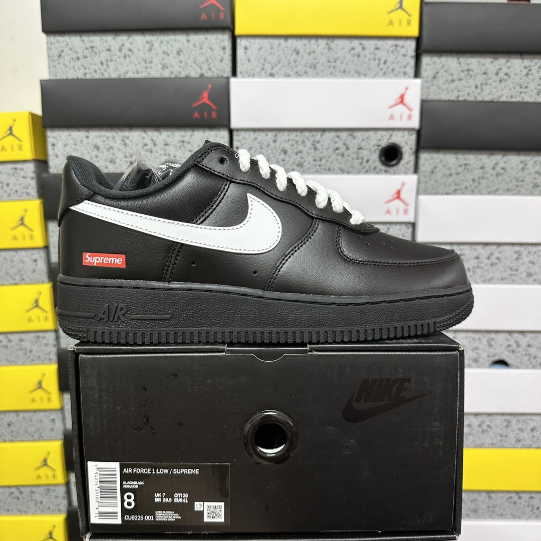 Nike Air Force 1 Low Supreme White Black Sup - Image 11