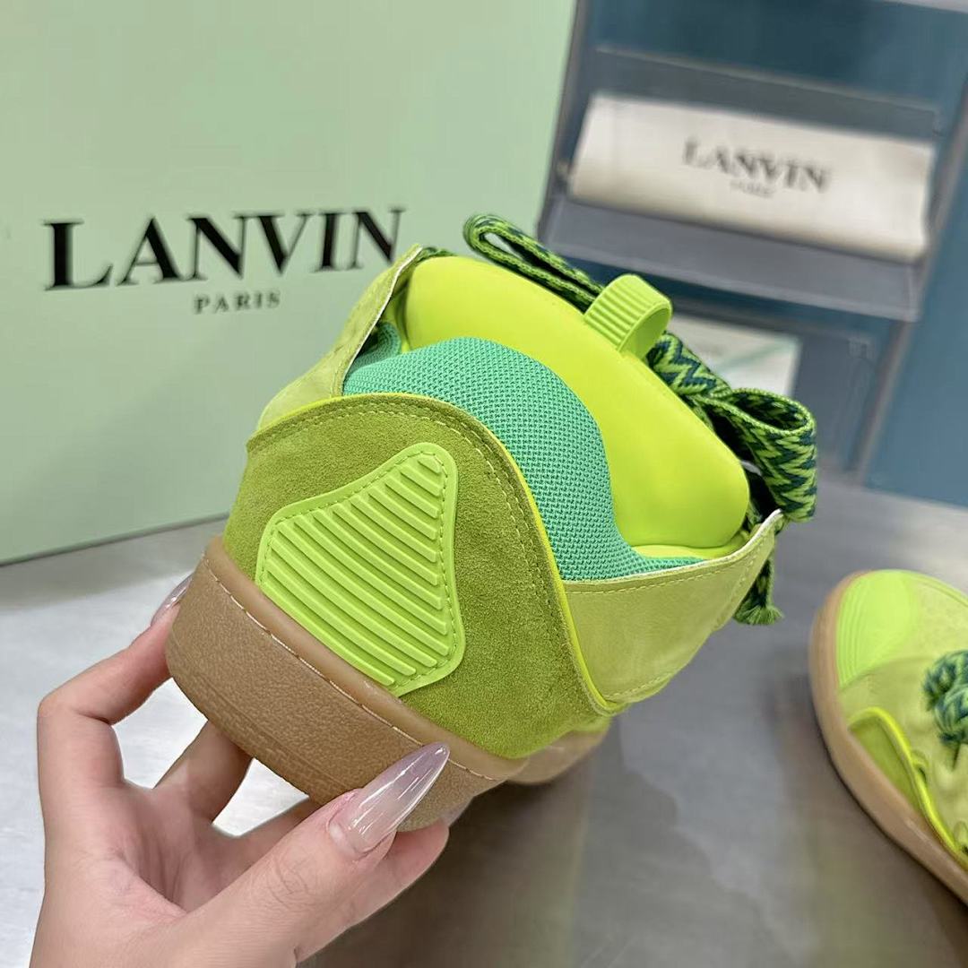 Lanvin FoShan Batch Lanvin Leather Curb Sneakers Three Generations - Image 4