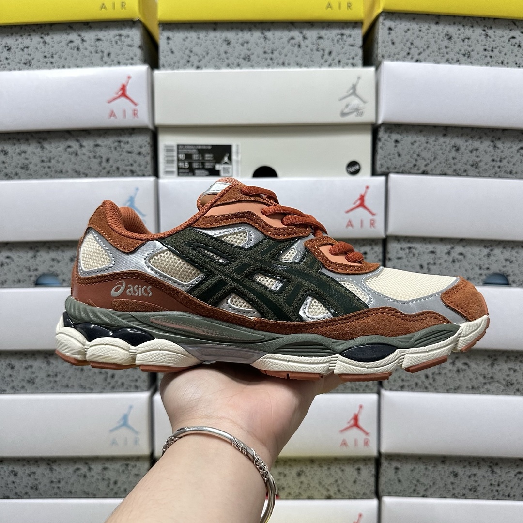 ASICS Gel-NYC Oatmeal Forest (Green Orange) - Image 8