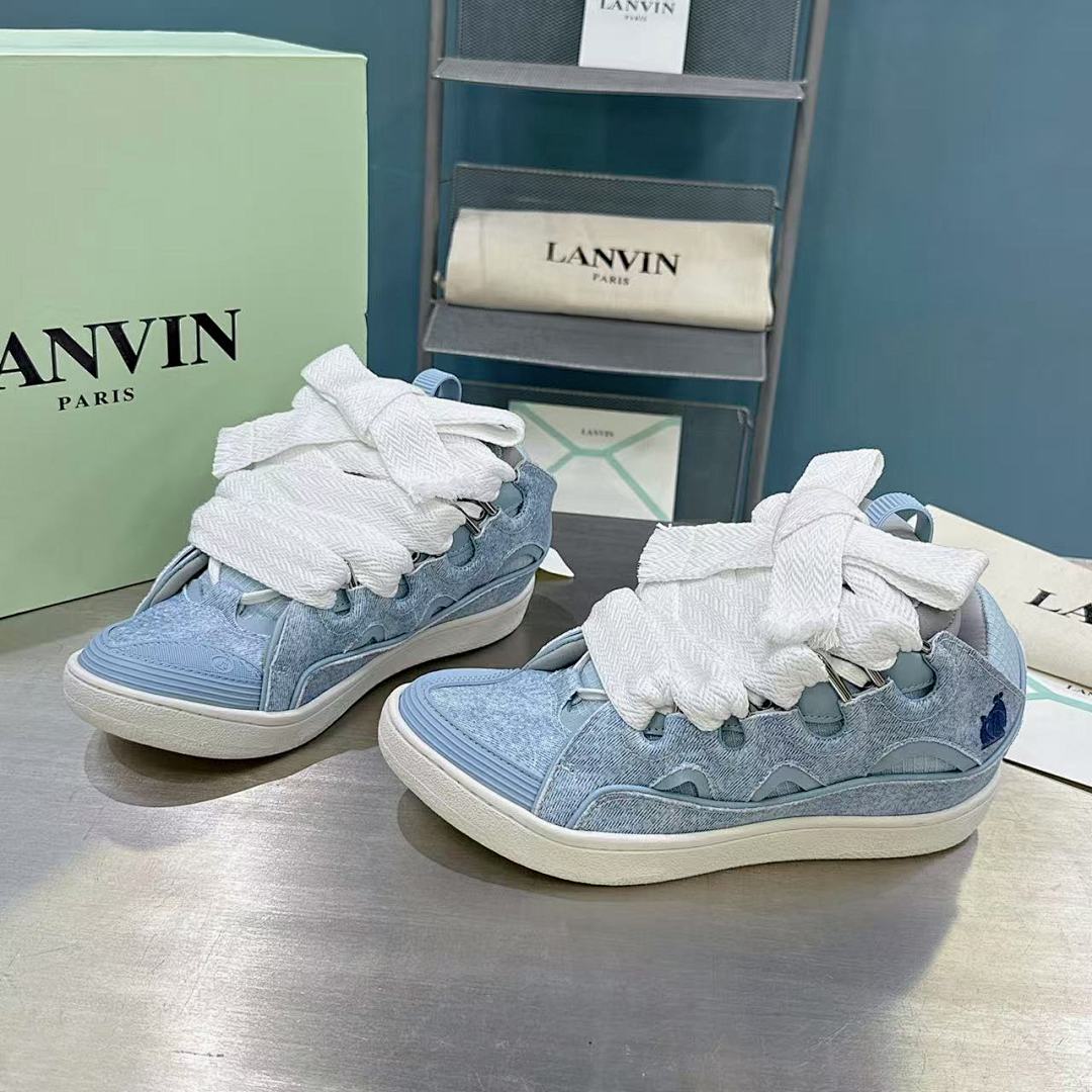 Lanvin FoShan Batch Lanvin Leather Curb Sneakers Three Generations - Image 6