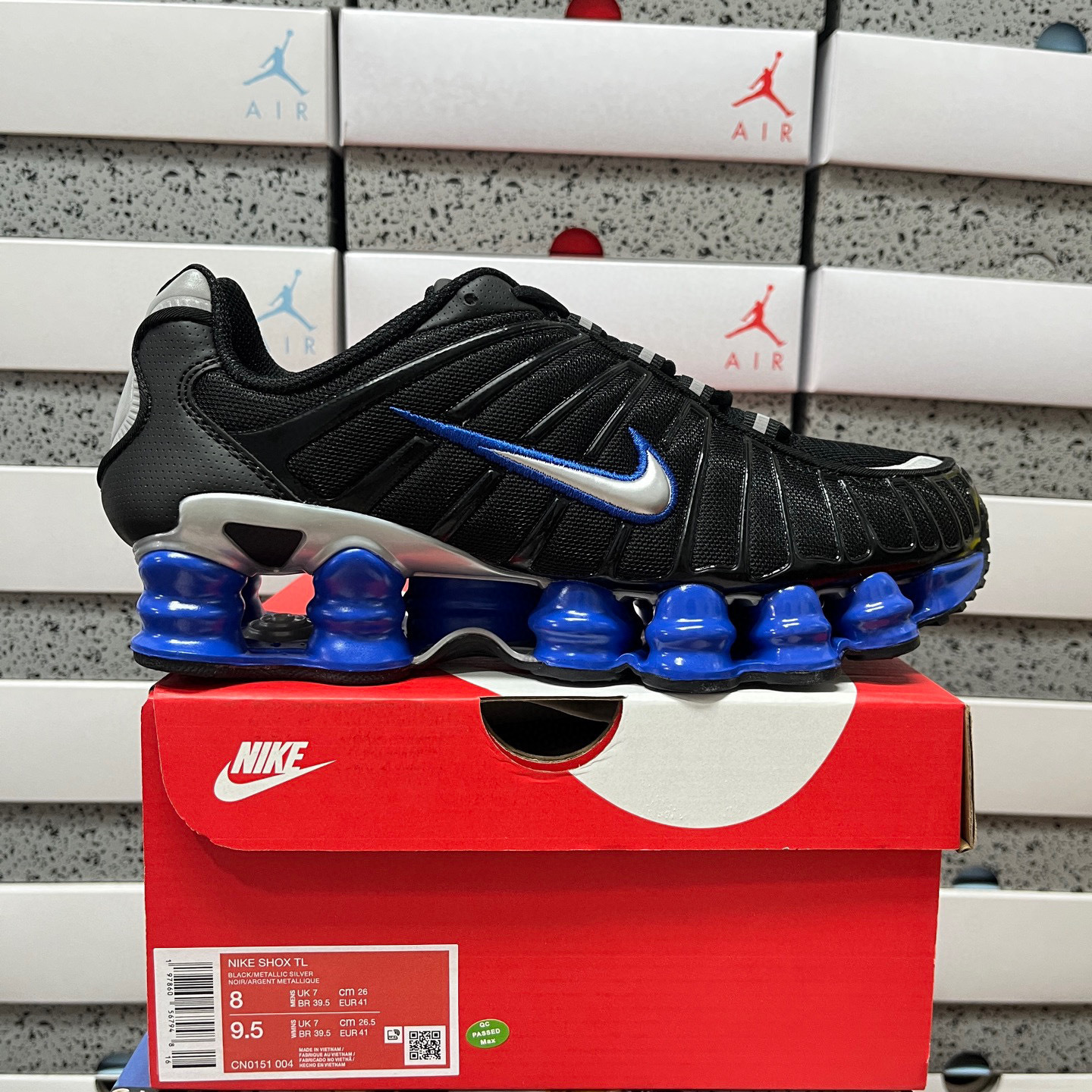 Nike Shox TL Black Racer Blue Metallic Silver CN0151-004 - Image 11