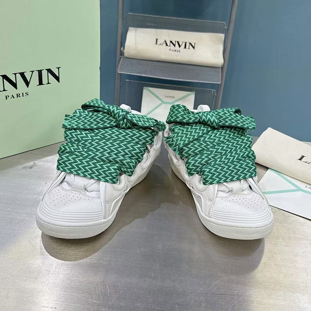 Lanvin FoShan Batch Lanvin Leather Curb Sneakers Three Generations - Image 9