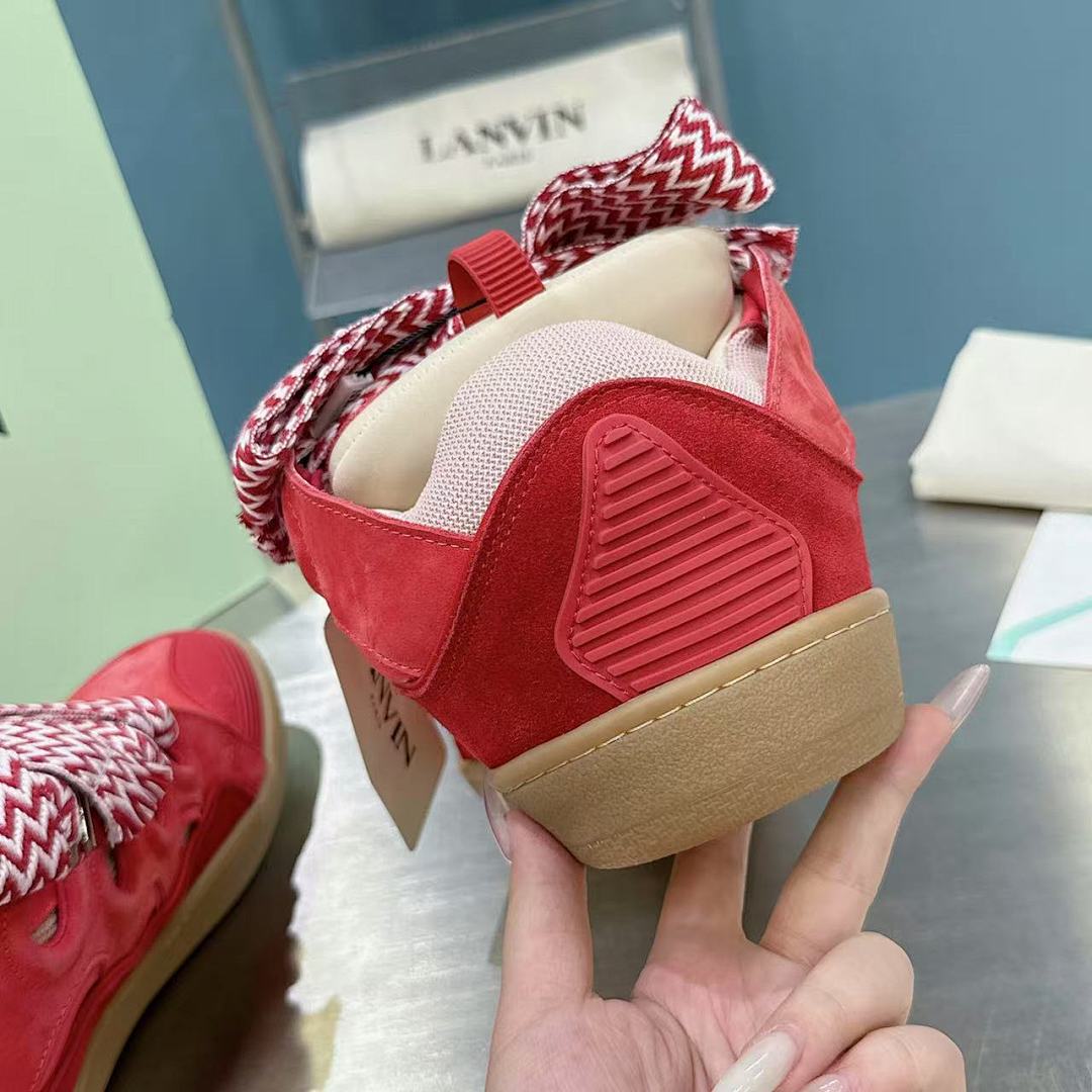 Lanvin FoShan Batch Lanvin Leather Curb Sneakers Three Generations - Image 3