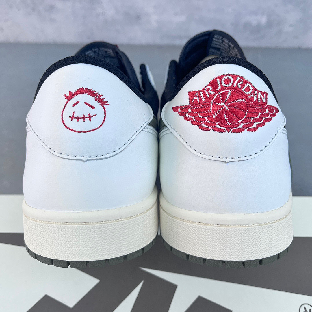Chanel Travis Scott X Air Jordan 1 Low "Medium (Olive) - Image 4