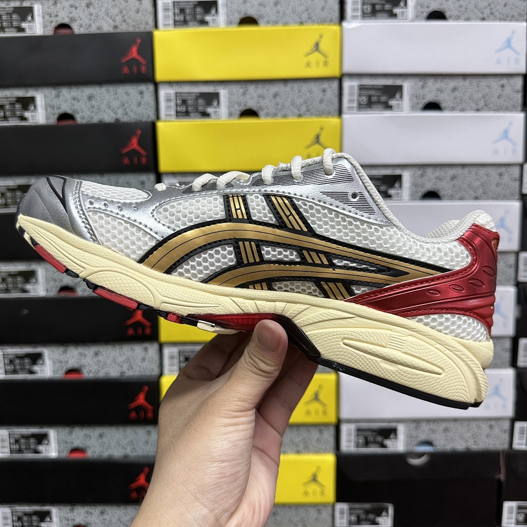 ASICS Gel-Kayano 14 Sneaker Politics Just Say No 1203A692-100 Collab (White Silver Red) - Image 5