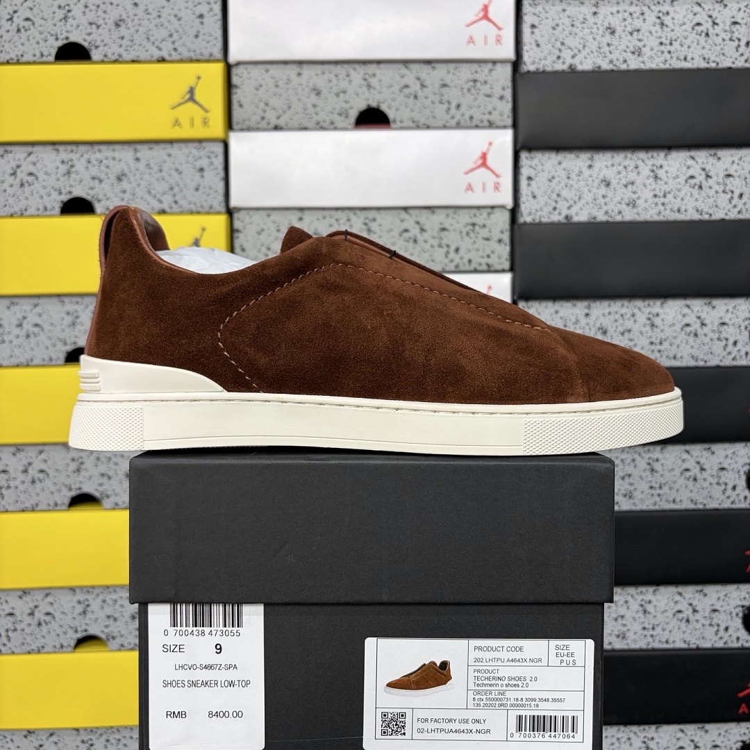 Zegna Deerskin Triple Stitch (Dark Brown)