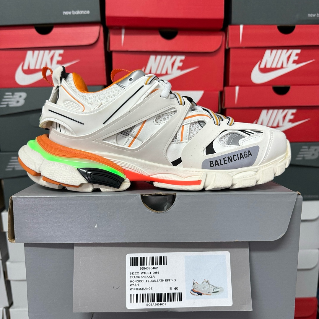Balenciaga Track White Orange LED