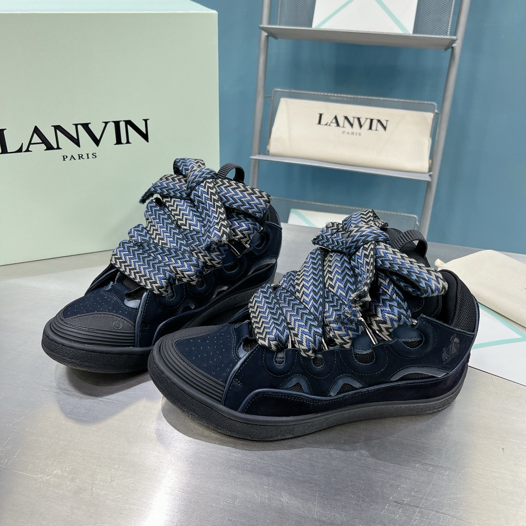 Lanvin FoShan Batch Lanvin Leather Curb Sneakers Three Generations - Image 10