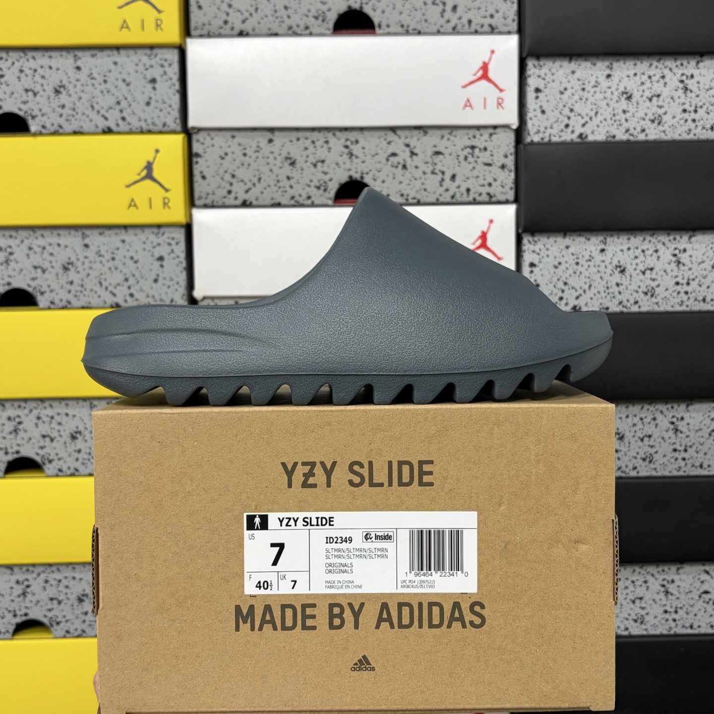 Adidas Yeezy Slide Slate Marine Slides Dark Grey Green (Matte) - Image 10