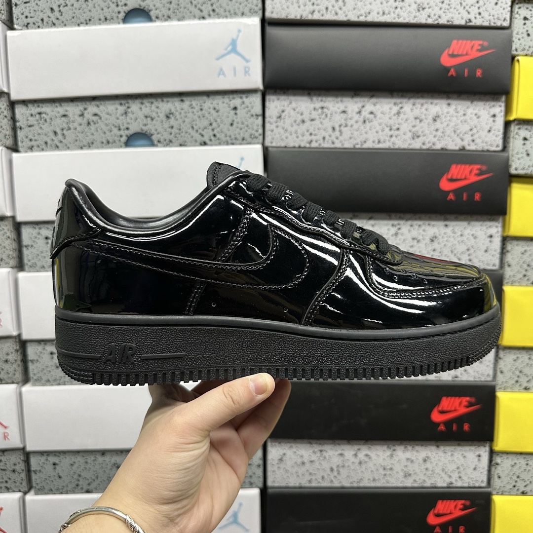Nike Air Force 1 Low '07 Premium Black Patent - Image 4