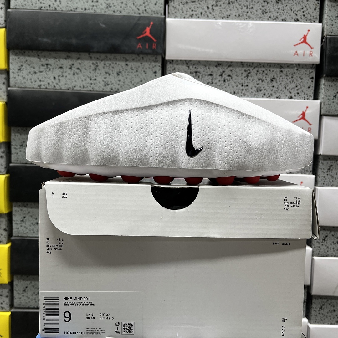 Nike Mind 001 Slide White Speed Red HQ4307-101