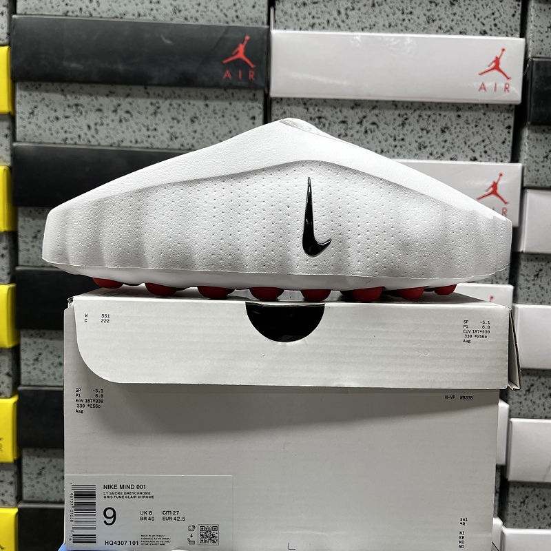 Nike Mind 001 Slide White Speed Red HQ4307-101