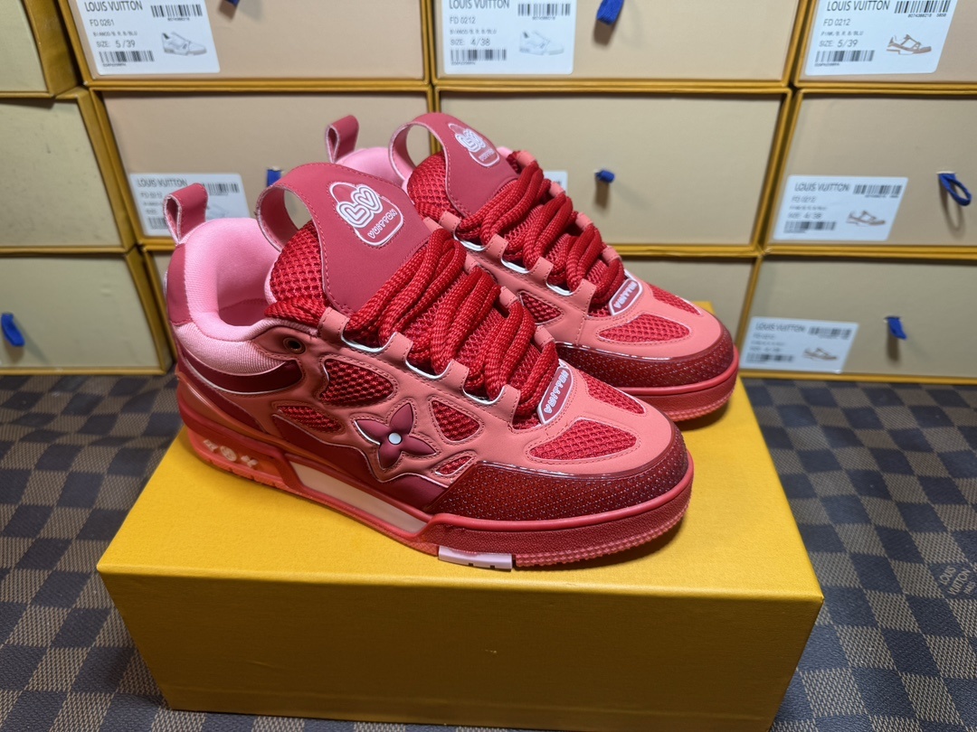 Louis Vuitton LV Skate Light Red Sneakers - Image 10