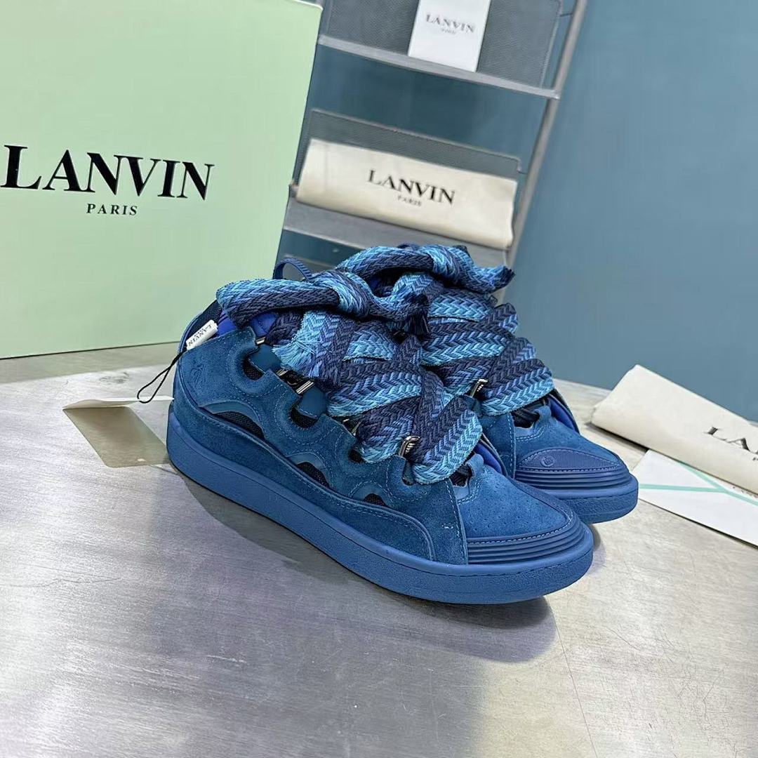 Lanvin FoShan Batch Lanvin Leather Curb Sneakers Three Generations - Image 2