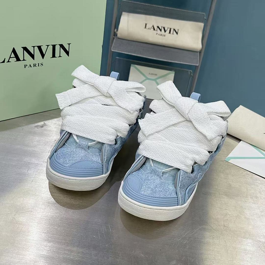 Lanvin FoShan Batch Lanvin Leather Curb Sneakers Three Generations - Image 5