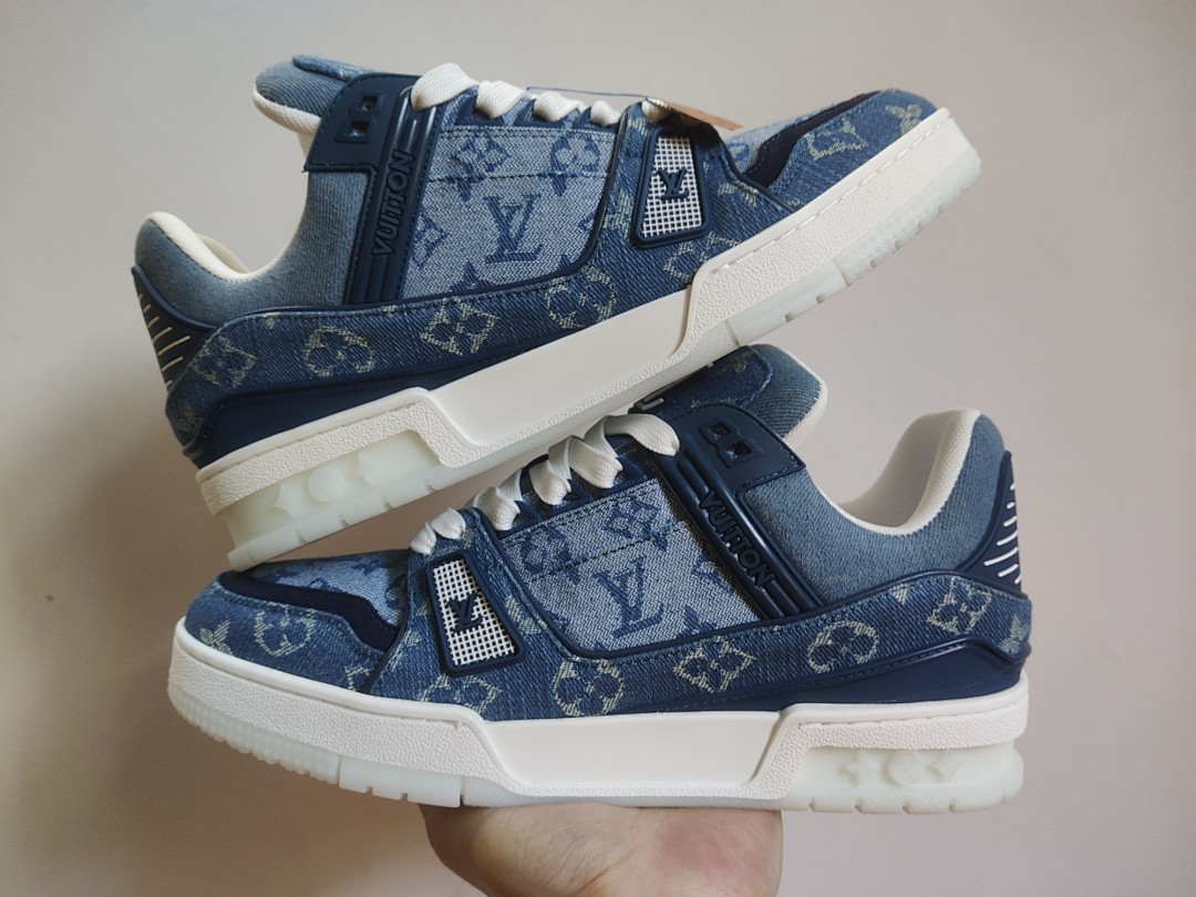 Louis Vuitton LV Trainer Denim Monogram Classic (Blue) - Image 9