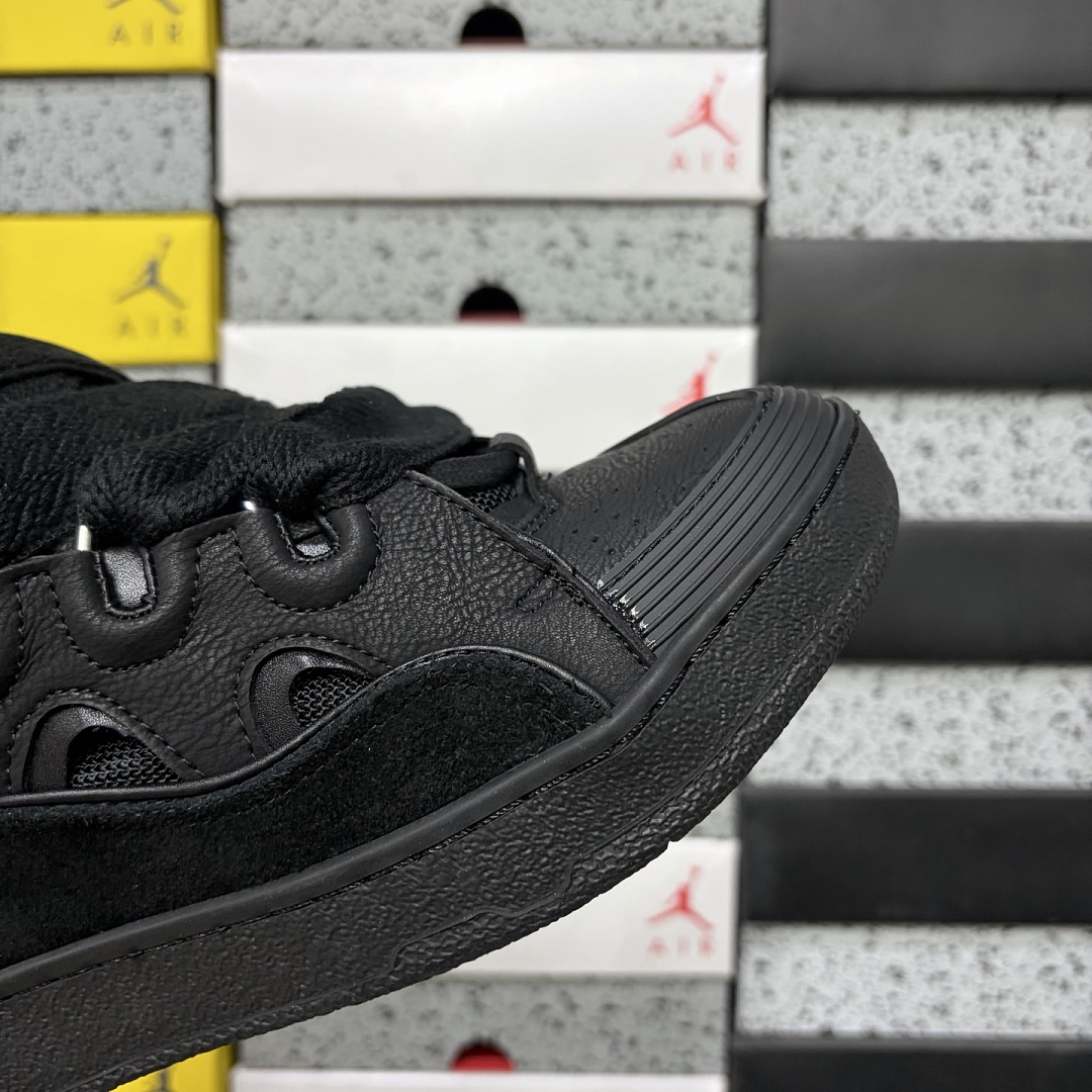 Lanvin Leather Curb Triple Black Full Suede DRAG‑P25 - Image 7